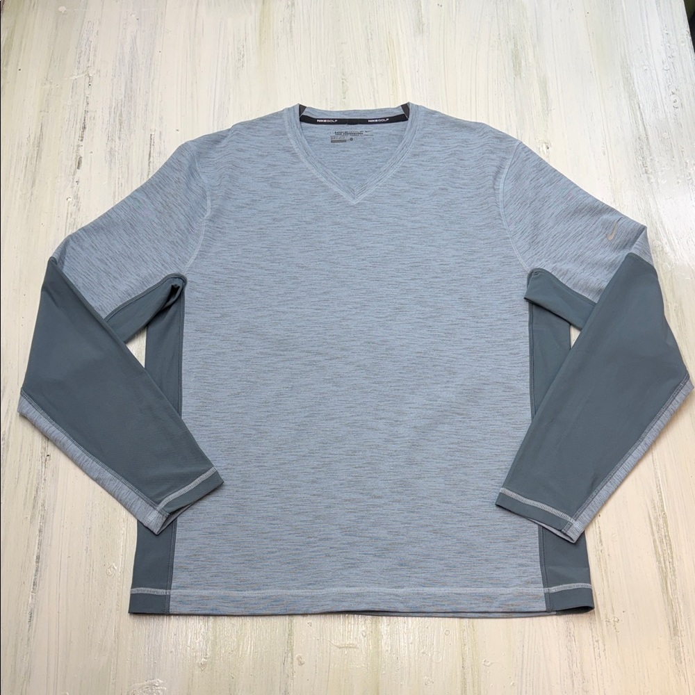 Nike Golf Tour Performance Dri-FIT Shirt - Gray/Blue Sz L